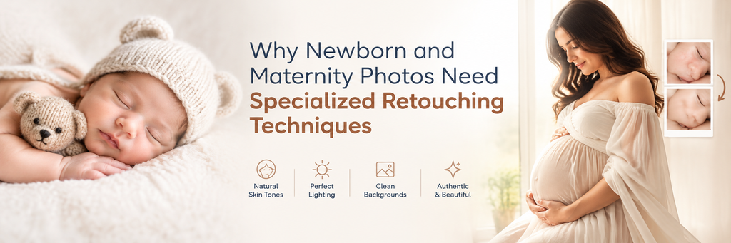 Why Newborn and Maternity Photos Need Specialized Retouching Techniques  - Cover Image